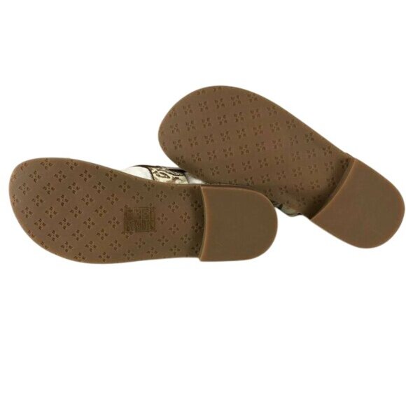 Patricia Nash Womens Fidella Sandals Strappy Toe Strap Leather Ivory Bronze 8 - Picture 4 of 7